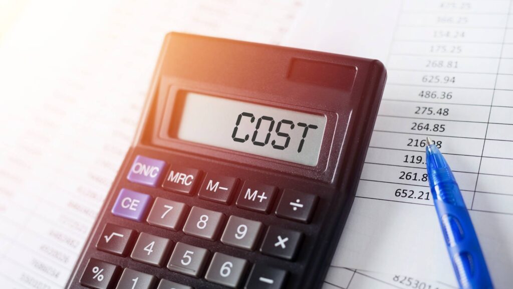 cost written in a calculator to illustrate the average cost of home fumigation