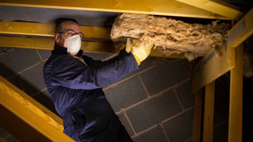 technician inspectin an atic insulation to prevent future rats infestation and how to get rid of them