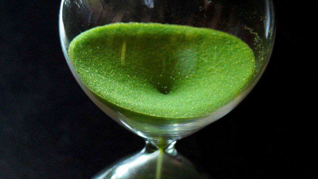 sand clock to represent How Long Does Peppermint Oil Repel Ants