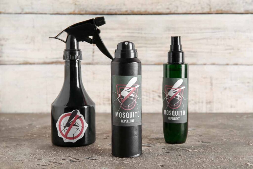 different bottles of mosquito spray for backyards to explain the difference from DIY to Professional products