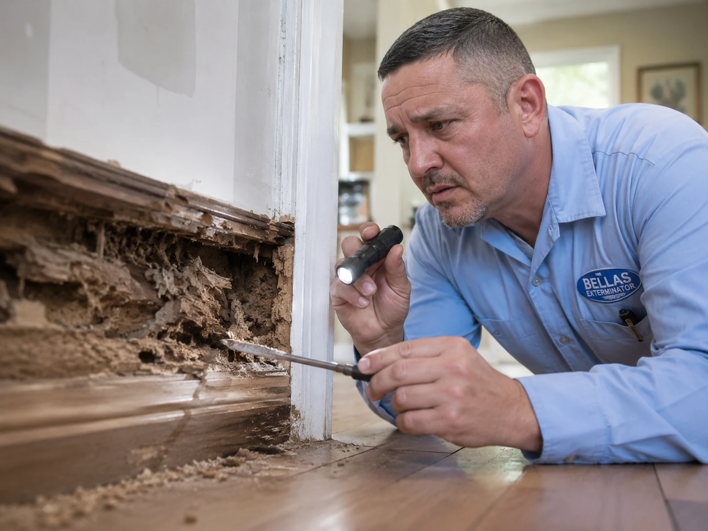 Hollow and damaged wood — early termite warning signs in Glendora