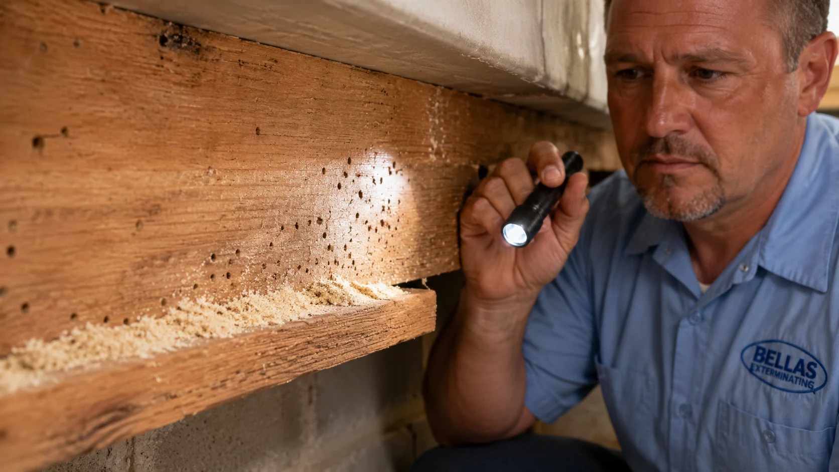 Wood-boring and powderpost beetles mistaken for termites in Glendora