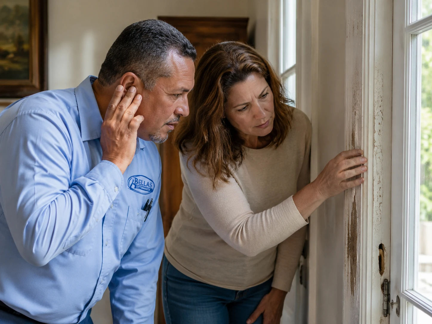 Sticking doors and bubbling paint as termite warning signs in Glendora