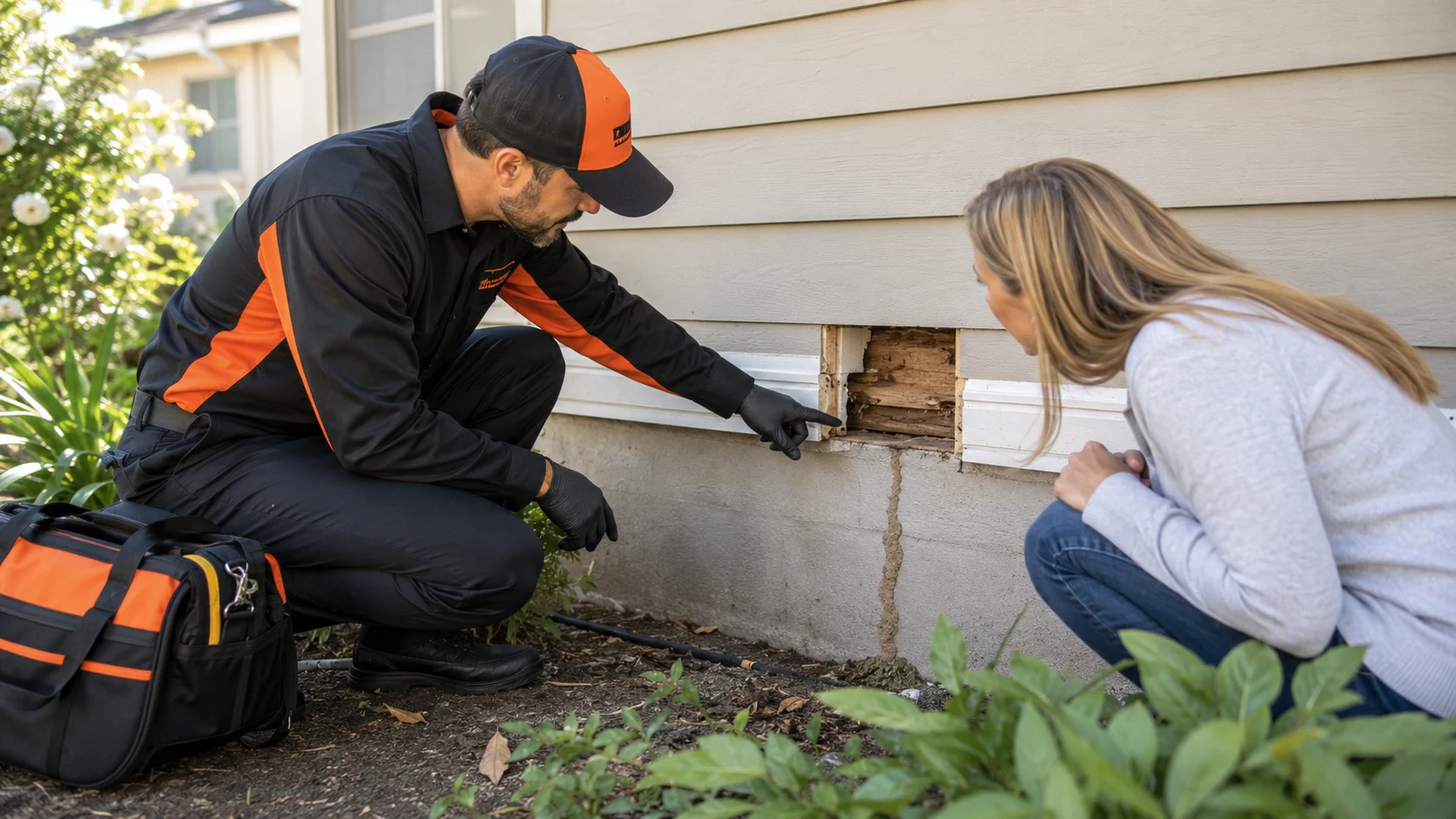 Signs of an established termite colony in Glendora