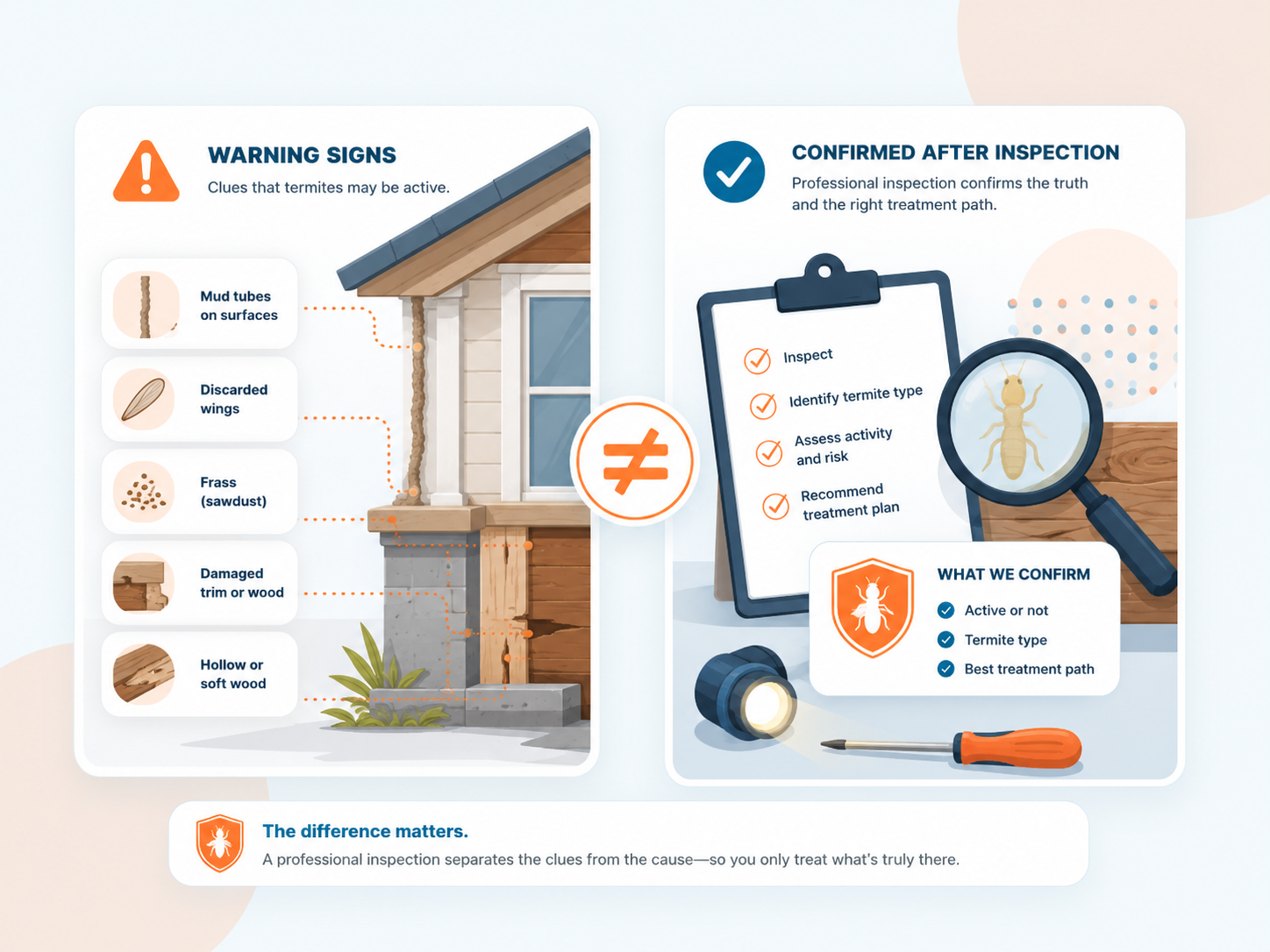Termite treatment and prevention service for a home